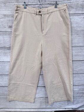 Treasure & Bond Women’s Pants Wide Leg Tan Cotton Washable Trousers Size 1x